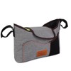 Large Capacity Hanging Stroller Organizer Bag Baby Carriage Storage Package(Gray)