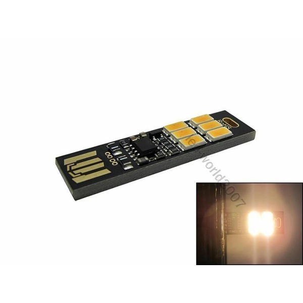 Unbranded Warm White 5V 1.2W USB 6-LED Night Light Dimmable