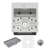 Small Black Kitchen Sink,13x15 Inch Stainless Steel Drop In Topmount
