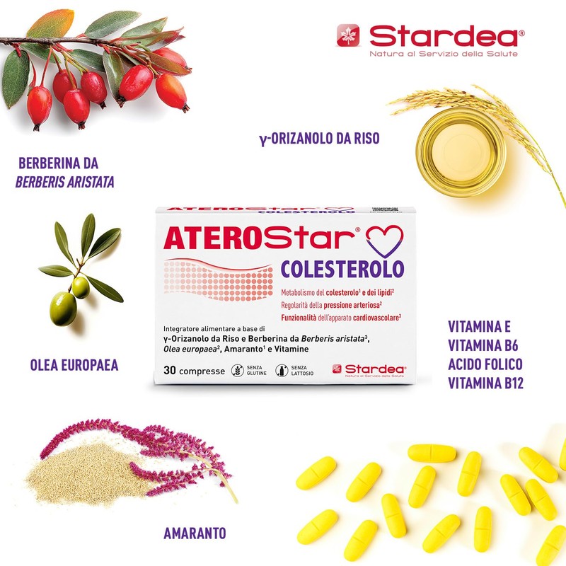 Aterostar Colesterolo - Integratore con Berberina 500 mg – 30