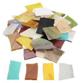 Sourcing Map 200g Mixed Color Irregular Glass Mosaic Tiles for Home Decoration, Art Crafts, DIY Projects