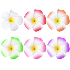minkissy 12Pcs Plumeria Haarklammern 3. 5In Hibiscus Haar Barrettes Hawaiianische Kopfbedeckung Haarzubehör Für Strand Luau Party Hochzeitsfrauen Mädchen Mädchen