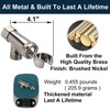 All Metal Shower Head Handheld with Brass Hand Showerhead Holder,