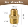 Angry Pony brass hex nipple, NPT 1/2 male to NPT