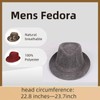 Classic Fedora Hat for Men (US, Alpha, Small, Medium, Brown)