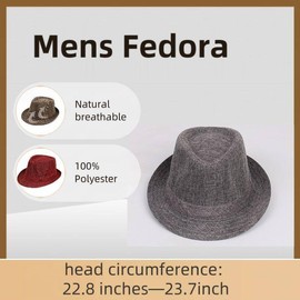 Classic Fedora Hat for Men (US, Alpha, Small, Medium, Brown)