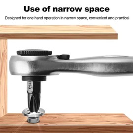 Omninmo 12pc 1/4 Mini Ratchet Wrench Pocket Screwdriver Set Mini Ratchet Screwdriver Set Wrench Adjustable Wrench Bits Set Screwdrivers with 90 Degree Mini Offset Reversible Drive Handle Multi Hex Bit