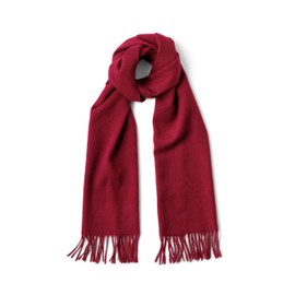 Fishers Finery Men's 100% Pure Cashmere Scarf, Warm and Comfortable (Cabernet)