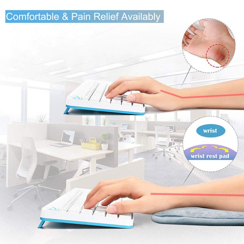 AUHOKY 2 Sets Ergonomic Computer Wrist Pad - Long &