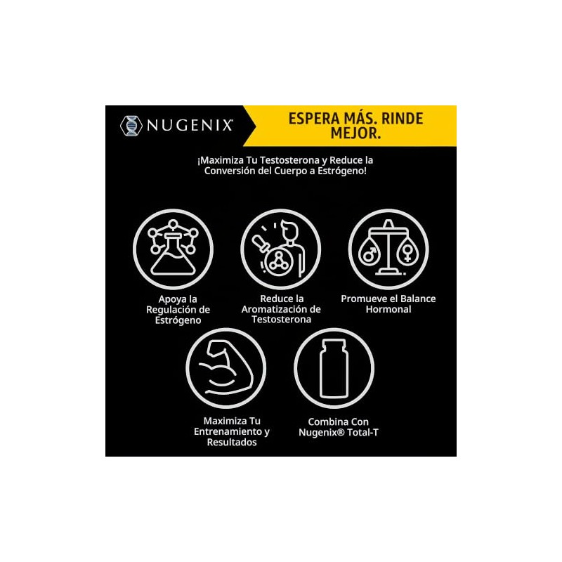Nugenix Estro-Regulator – Potente bloqueador de estrógeno para hombres, estimulador