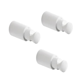 3 Shelves Wall Mount for Towel Radiators and Horizontal Pipes with a Load Capacity of up to 90 kg. Pipe Diameter from 15 to 28 mm - White
