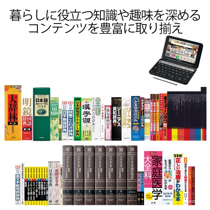 Sharp PW-SA5-W Electronic Dictionary Brain Lifestyle and Liberal Arts Model,