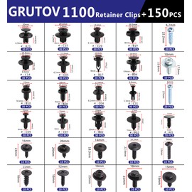 1250PCS Car Push Retainer Clips Plastic Rivets Automotive Push Pins Car Screw Shield Bumper Clips Assortment Xmas Tree Fasteners Kit Auto Body Push Pin with Removers for Ford Honda Chrysler GM