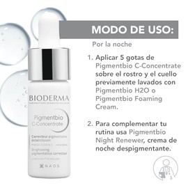 BIODERMA, Sérum Antimanchas, Pigmentbio C-Concentrate Sérum Con Vitamina C, Hidratante para Rutina de Noche, 15ML