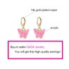 Butterfly Earrings Tiny Hoop Earrings Colorful Acrylic Butterfly Earrings For