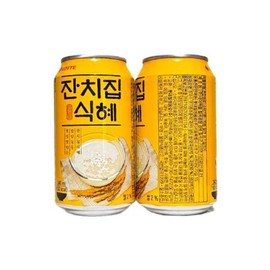 Lotte Chilsung Banquet House Sikhye Fat Can Traditional Drink 340ml x 12 s (42542558) / 롯데칠성 잔칫집 식혜 뚱캔 전통음료 340ml x 12개 s (42542558)