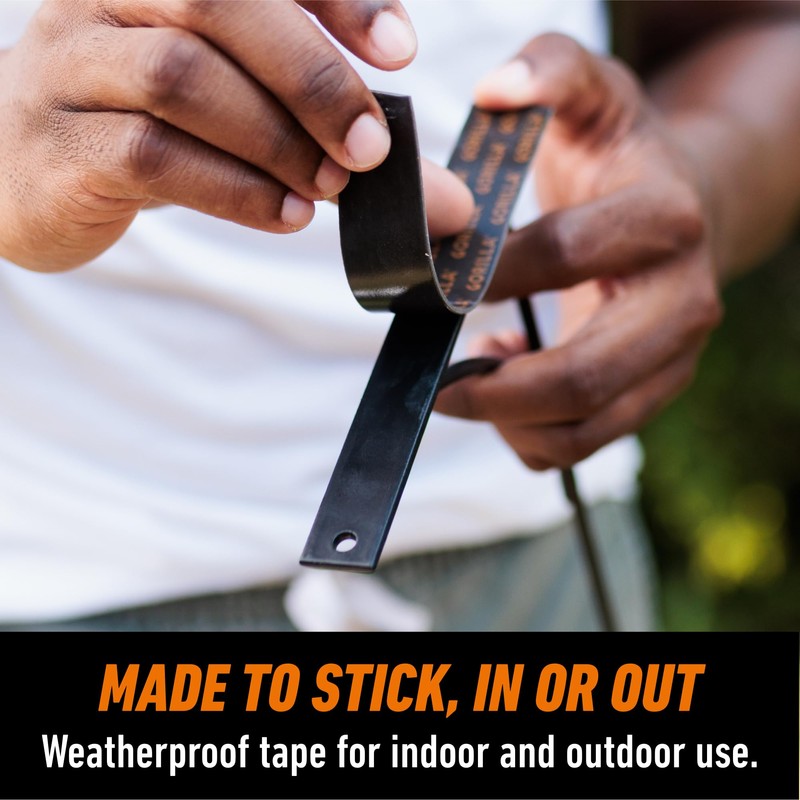 Gorilla Heavy Duty Double Sided Mounting Tape, Black Tape, 1"