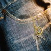 [PATIKIL] U Hook Key Chain 2" Length Solid Brass Wallet