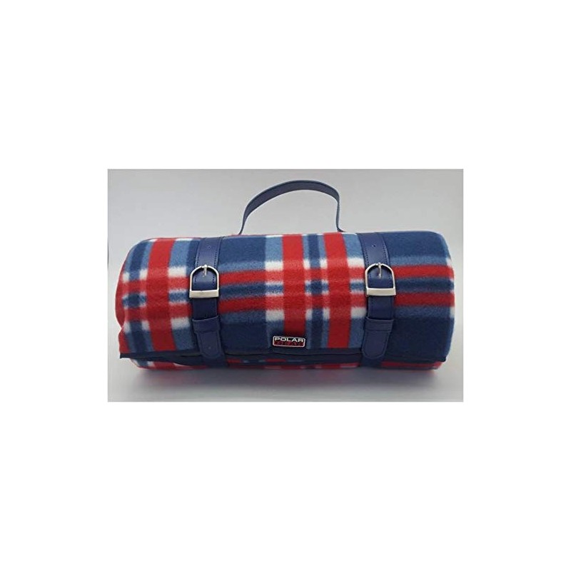 Polar Gear Navy Check Superior Picnic Rug Picnic Blanket