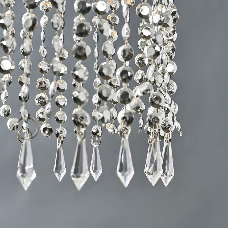MiniSun Elegant Modern Sparkling Chrome Acrylic Crystal Jewel Bead Effect