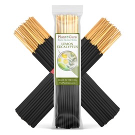 Lemon Eucalyptus Exotic Incense Sticks 7 Inch - Bulk 1 Bundle 85 to 100 Sticks - Natural 7" Long Lasting Aroma That Burns for 30 to 45 Minutes.