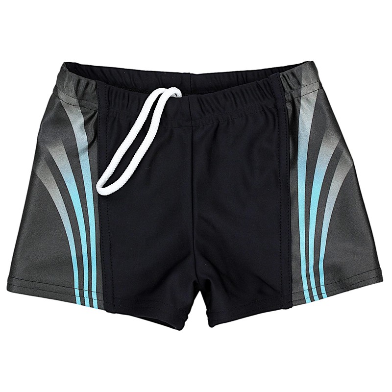 Aquarti Boys' Swimming Trunks with Contrasting, 16101 Black/Blue
