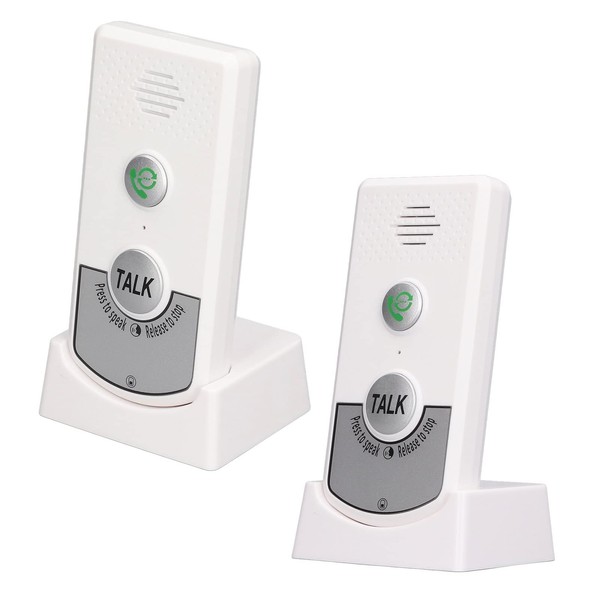 White 2-Way Wireless Doorbell Intercom - Hands-Free Voice Communication System