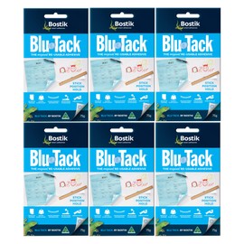 Paialco 6-Pack Blu-Tack Reusable Adhesive (75g/pc)