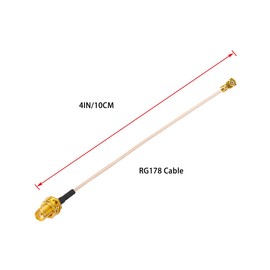 POBADY 2PCS U.FL IPEX to SMA Female Low Loss Coaxial Cable 4" /10CM U.fl/IPEX RG178 RF Coaxial Pigtail Cable for Wireless Routers Mini PCIE Network Cards PCI Wi-Fi WAN Repeater