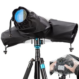 MITEGELO Protector de Lluvia para Cámara,Funda para Cámara de Lluvia se Puede Utilizar para Lluvia, Desierto y Protección de Disparo Junto Mar para Canon, Nikon, Sony, DSLR y Varias Cámaras DSLR
