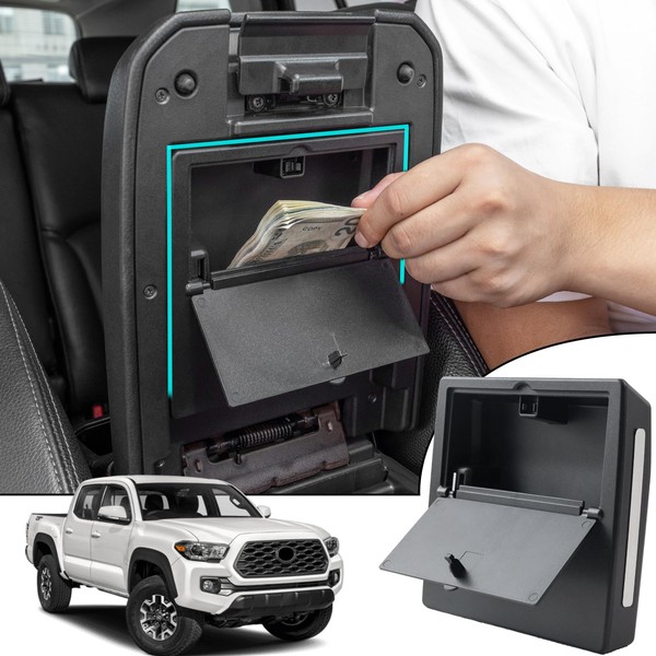 JDMCAR One-Touch Hidden Storage Box Compatible with 2016-2023 Toyota Tacoma