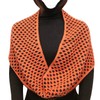 Bowbear Two Tone Warm Winter Knit Infinity Scarf, Orange &