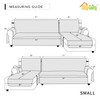 Easy-Going Waterproof Sectional Couch Covers with Chaise 2-Piece Non Slip
