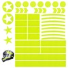 YueJieSelected Reflectors Bicycle Sticker Fluorescent Green