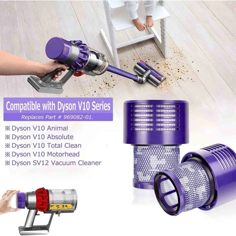 For Dyson 2X HEPA Filter For DYSON Cyclone V10 SV12