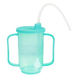 350ML Drinking Aids Leak-proof Feeding Cup with Extended Straw Drinking Assistant Bottle Beaker Sippy Cups Utensils for Disabled, Handicapped, Stroke, Parkinson Adults Elderly (Extended Straw Cup)