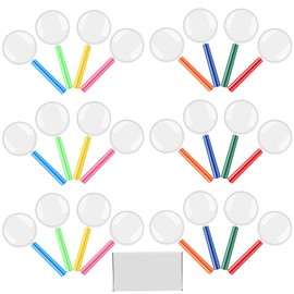 Elcoho Paquete de 24 lupas Coloridas con 8 Colores de plástico, Regalos de Fiesta para jóvenes Que leen