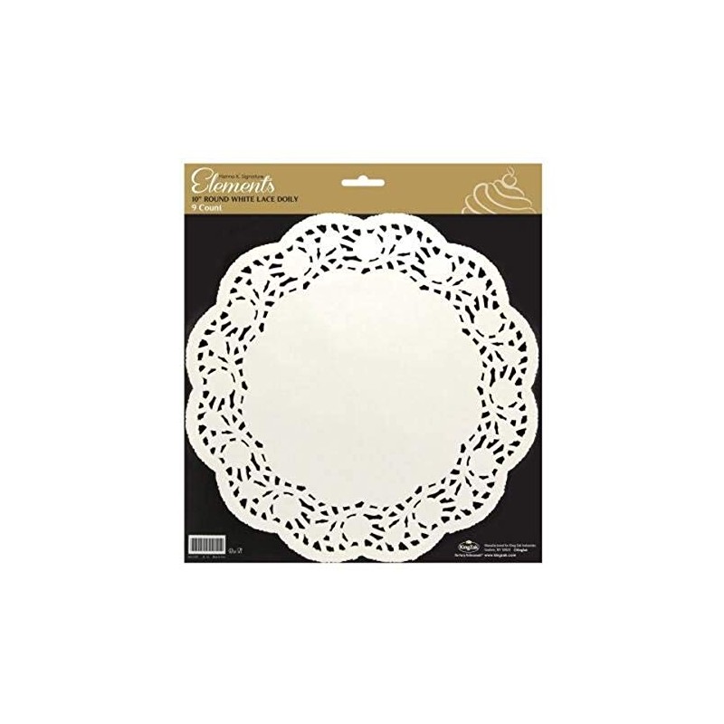 Premium White Lace Paper Round Table Doily - 10", 9