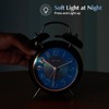 rjuwurv 4" Loud Alarm Twin Bell Alarm Clock, Night Light,