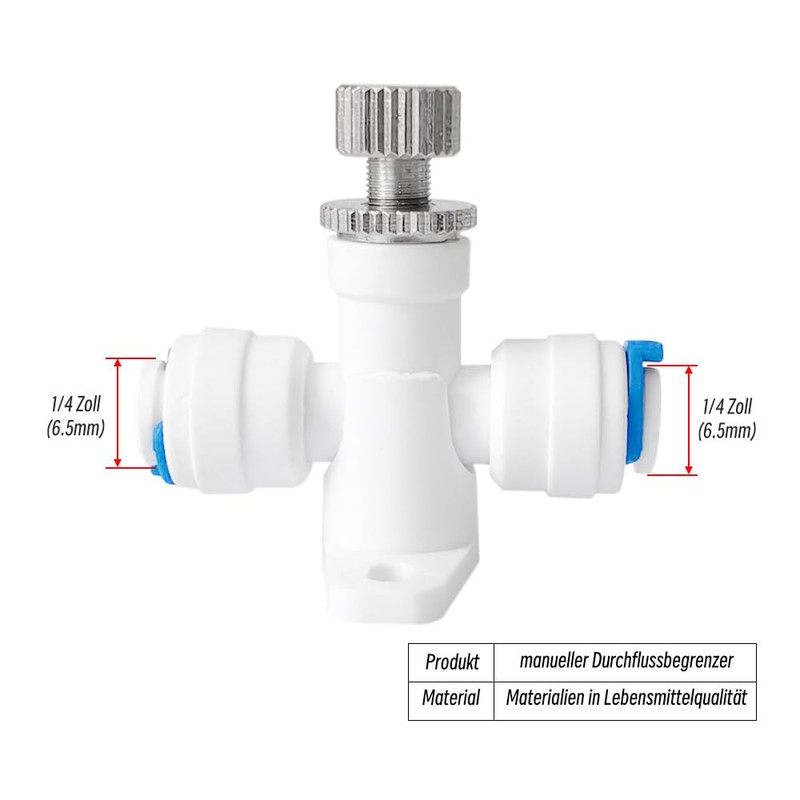 PAROAD Manual Flow Restrictor Water Flow Adjustment Valve Regulator Water