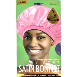 DONNA Oil Treated Sleep Bonnet, Black Bonnet, 1pc Women’s Sleep Cap Elastic Band Bonnet Purple Color