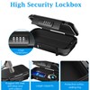 AMIR Travel Safe Portable Lock Box, 4 Digit Combination Lockbox,