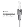 sourcing map Router Collet Extension Rod Converter Adapter 6.35mm to