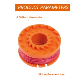 Strimmer Spool for Worx,Mcgregor -Strimmer Wire for Argos McGregor MCT2X1825 CLGT18LG, Φ1.6mm Double Autofeed Spools Replacement for Worx WG163E WG157E Grass Cutter Trimmer Wire 10ft (4 Pack)