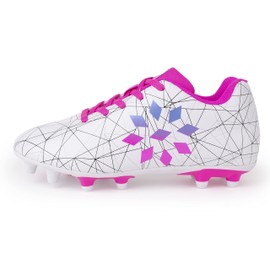 Rip It Girls' Soccer Cleat - 4 - White/Pink Glo