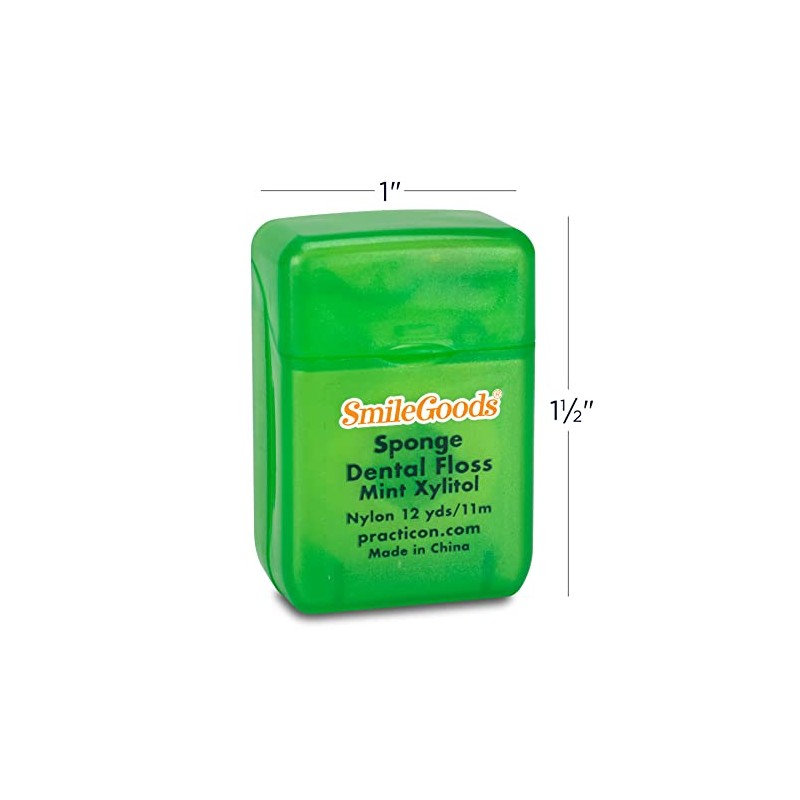 Practicon 7045200 SmileGoods Xylitol Mint Sponge Floss (Pack of 72)