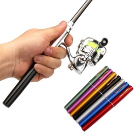 Collapsible Fishing Rod Reel Combo Mini Fishing Pole Kit Telescopic Fishing Rod Spinning Reel Combo Kit