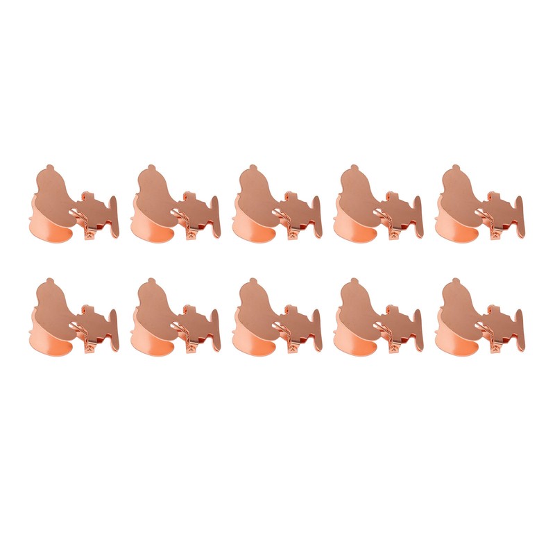 10pcs Metal Binder Clips Innovative Cartoon Cute Shape Electroplated Rustproof