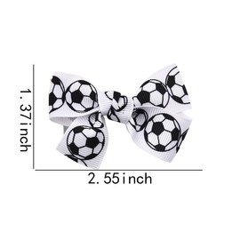 Baseball Football Hair Clip Bows for Women Cheerleader Hair Clips Pins for Rugby Hair Barrette for Women Sport Themed Hair Accessories Decoration for Teen Girl Baseball Bow Hair Clip Sport Hairpin
