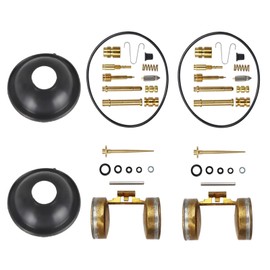SVKZGFZ 2-Set Carburetor Repair Rebuild Kit for Honda CB350 (1968-1972) CL350 (1968-1973) 722A Carb Float Diaphragm Jets Needle